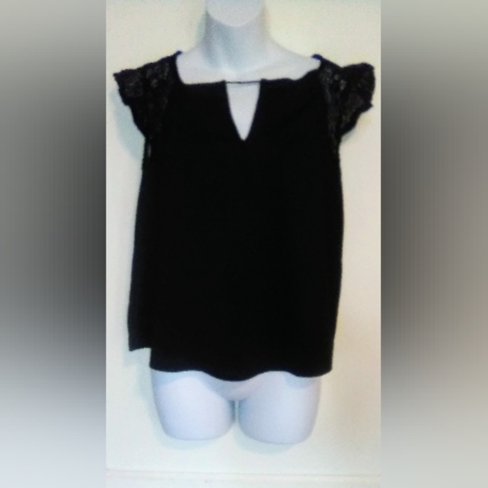 HEART SOUL LADIES BLACK LACE BLOUSE